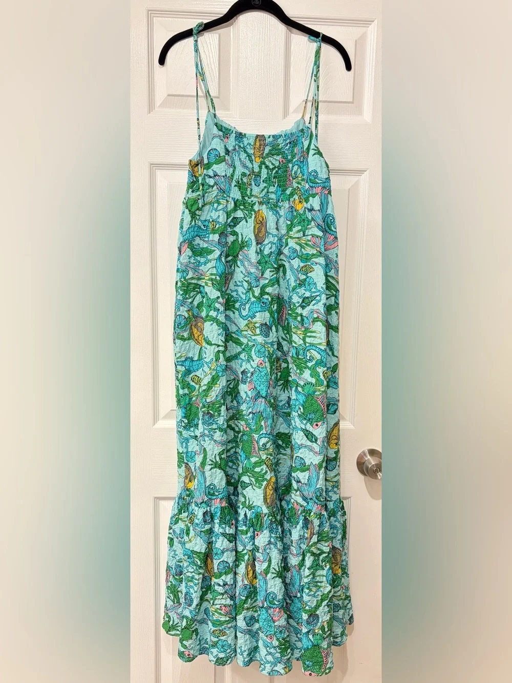 Kate Spade Under the Sea Tie-Strap Cotton Dress w Pockets Size M Medium - Picture 2 of 7
